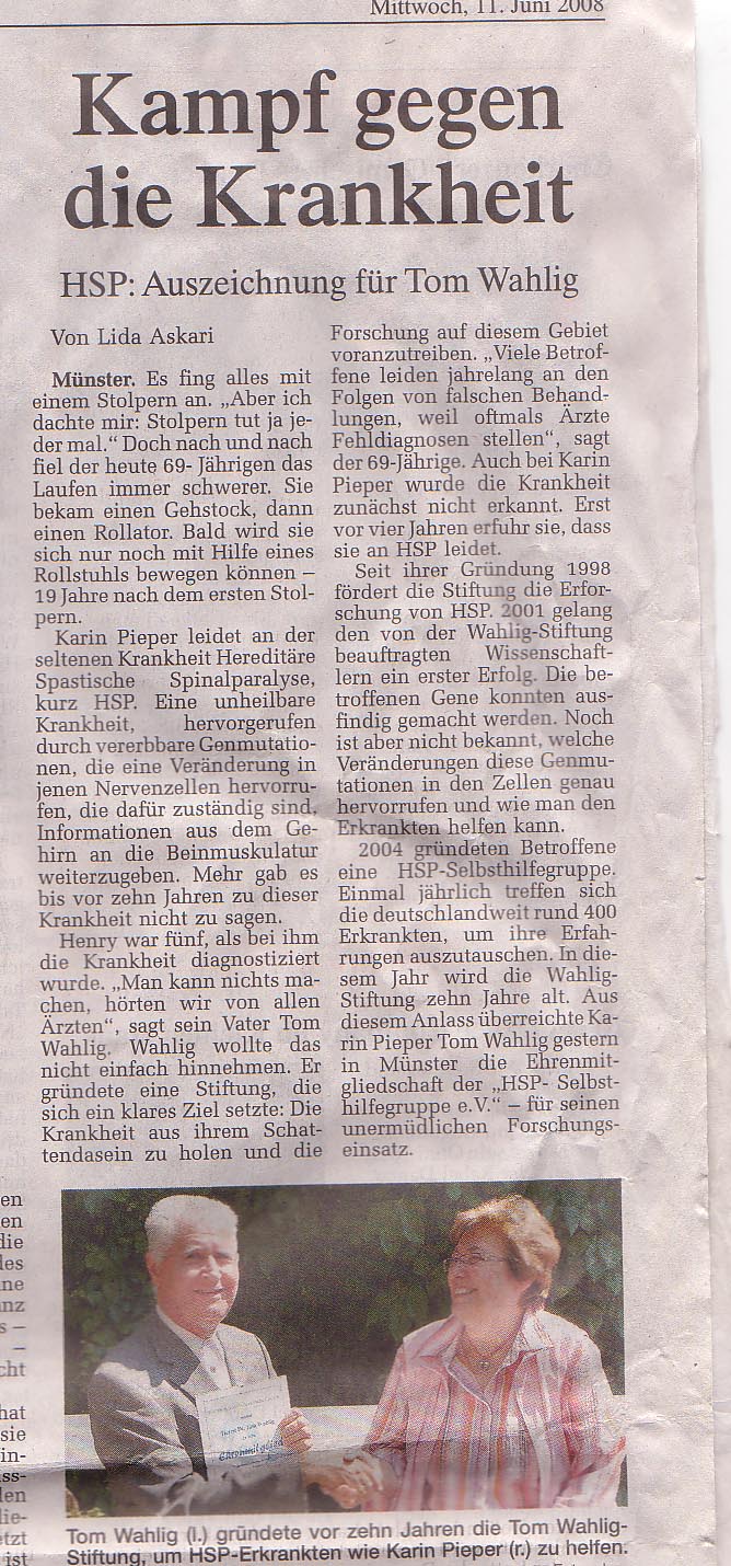 HSP-Info: Ehrenmitglied